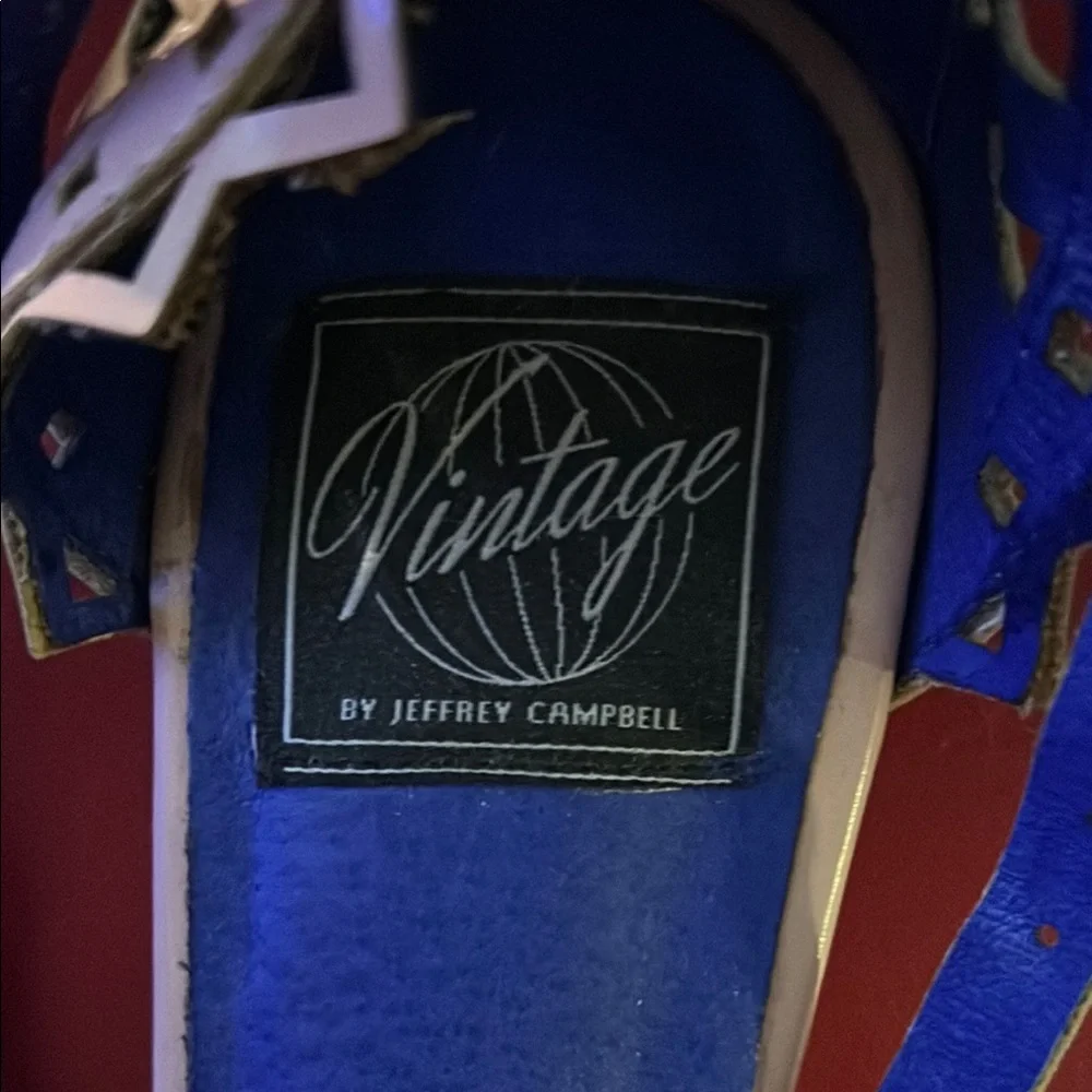 Vintage by Jeffrey Campbell Pink Sandals with Ankle Strap and Lattice Design - Picture 3 of 5